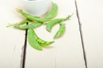 Hearthy Fresh Green Peas Stock Photo