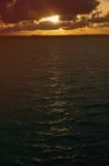 Moreton Bay Waters In The Late Afternoon Stock Photo