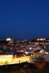 Beautiful Nightscene In Lisbon, Portugal Stock Photo