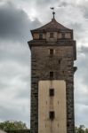 Old Tower In Rothenburg Stock Photo