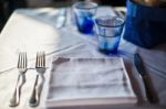 Cozy Dinner Table Stock Photo