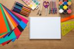 Set Of School Supplies Stock Photo