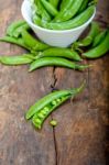 Hearthy Fresh Green Peas Stock Photo