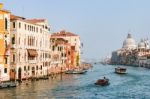 View Down The Grand Canal In Venice Stock Photo