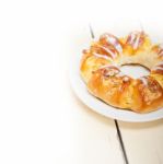 Sweet Bread Donut Cake Stock Photo