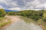 Landscape View At The River And The Mountains In Honduras Stock Photo