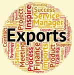 Exports Word Shows International Selling And Exporting Stock Photo