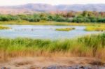 Orange River Namibia And South Africa Border Stock Photo