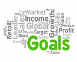 Goals Word Indicates Aspiration Desires And Text Stock Photo