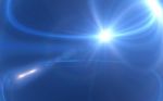 Abstract Blue Digital Lens Flare With Black Background Stock Photo