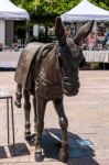 Donkey Statue In Cala De Mijas Stock Photo