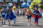 Runners At The London Marathon Stock Photo