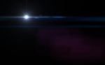 Abstract Lens Flare Light Blue Light Streak And Black Background Stock Photo