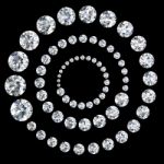 Round Shape white diamond Stock Photo