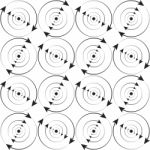 Curve Circle Arrow Seamless Pattern Stock Photo