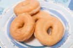 Donuts On A Plate Stock Photo