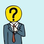 Businessman Question Mark Head Stock Photo