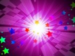 Rainbow Stars Background Means Astronomy And Light Beams
 Stock Photo