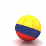 Colombia Soccer Ball Isolated White Background Stock Photo