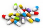 Colourful Pills Stock Photo