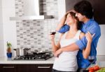 Young Couple Hug Stock Photo