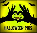 Halloween Pics Shows Spooky Pictures Or Images Stock Photo