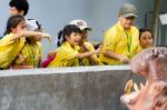 Primary Students Visit The Zoo, In The Jul 27, 2016. Bangkok Thailand Stock Photo