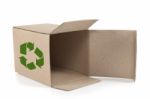 Recycled Paper Box Stock Photo