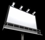 Blank Billboard Copyspace Shows Advertising Space Stock Photo