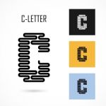 Creative C- Letter Icon Abstract Logo Design  Template Stock Photo