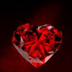 Shiny Red Diamond Stock Photo