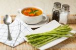 Bunch Of Fresh Asparagus Tie Stock Photo