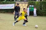 Bangkok, Thailand - Nov 2016: In The Nov 23, 2016. Youth Soccer Match, In Pieamsuwan Elementary School Stock Photo