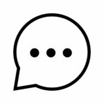 Chat Icon In Speech Bubble -  Iconic Design Stock Photo