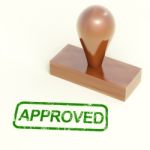 Approved Rubber Stamp Stock Photo