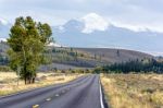 Scenic View Of The Grand Teton National Park Stock Photo