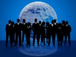 Business People Means Cooperation Globalize And Coworkers Stock Photo