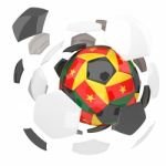 Cameroon Soccer Ball Isolated White Background Stock Photo