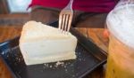 Piece Of Homemade Cheese Cake Stock Photo