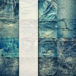 Collage Set Of Jeans Background With Blank For Text Stock Photo