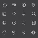 Outline Icon Set For Graphic Design  Illustration Eps 10 Stock Photo