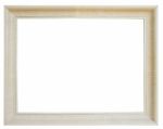 White Wooden Frame Isolated On White Background Stock Photo