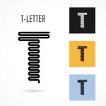 Creative T-letter Icon Abstract Logo Design  Template Stock Photo