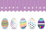 Easter Day  For Egg Isolated On White Background. Colorful Chevron Pattern For Eggs. Colorful Egg Isolated On White Background Stock Photo