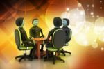 3d People In Business Meeting Stock Photo