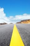 Road And Blue Sky Stock Photo