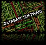 Database Software Means Softwares Freeware And Application Stock Photo