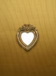 Heart Picture Frame On Gold Stock Photo