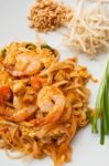 Thai Food Pad Thai Stock Photo