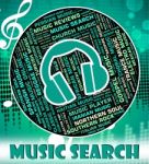 Music Search Represents Sound Track And Audio Stock Photo